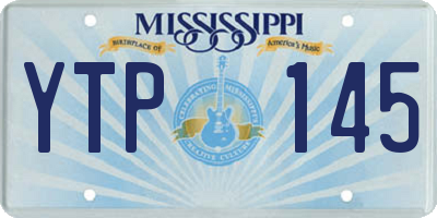 MS license plate YTP145