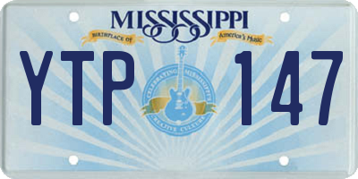 MS license plate YTP147