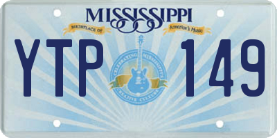 MS license plate YTP149