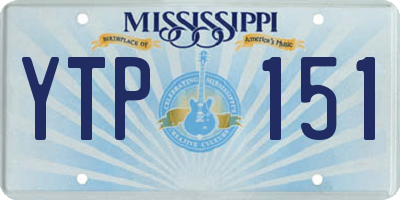 MS license plate YTP151