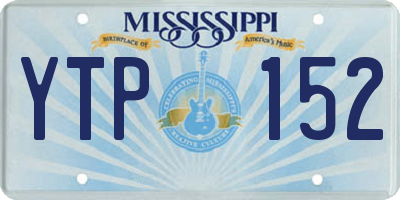 MS license plate YTP152