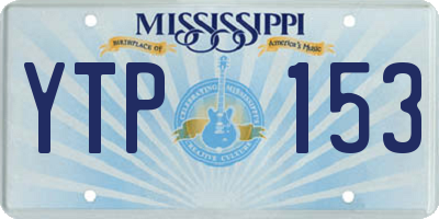 MS license plate YTP153