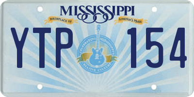 MS license plate YTP154