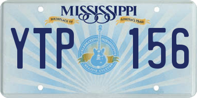 MS license plate YTP156