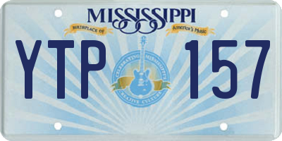 MS license plate YTP157