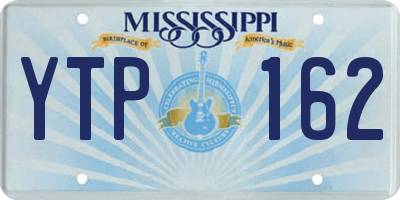 MS license plate YTP162