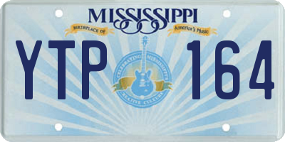 MS license plate YTP164
