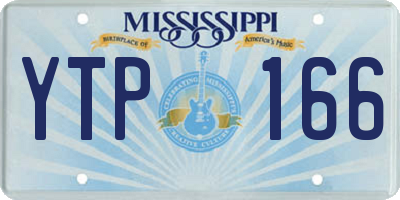 MS license plate YTP166