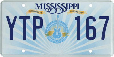 MS license plate YTP167