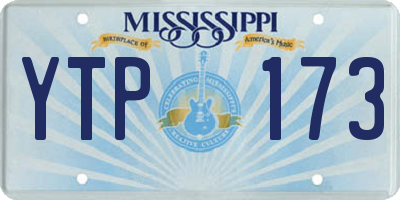MS license plate YTP173