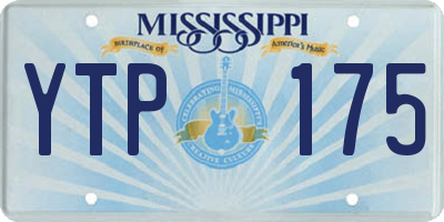 MS license plate YTP175