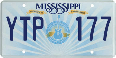MS license plate YTP177