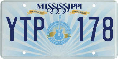 MS license plate YTP178