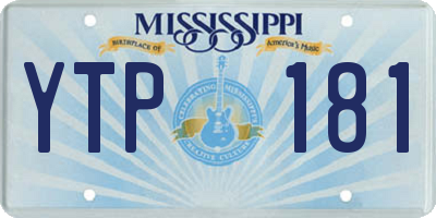 MS license plate YTP181