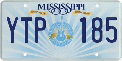 MS license plate YTP185