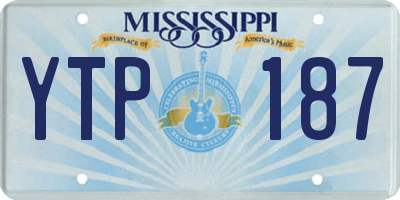 MS license plate YTP187