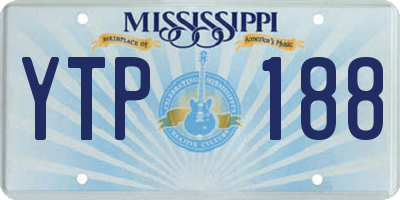 MS license plate YTP188