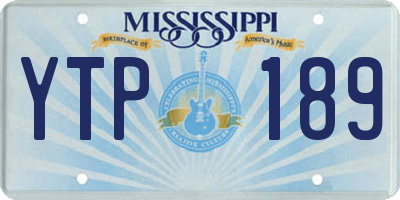 MS license plate YTP189