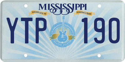 MS license plate YTP190