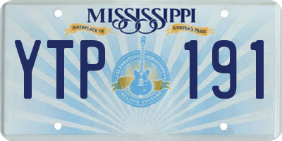 MS license plate YTP191