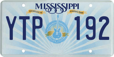 MS license plate YTP192