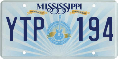 MS license plate YTP194