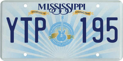 MS license plate YTP195