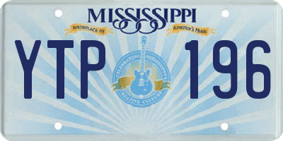MS license plate YTP196