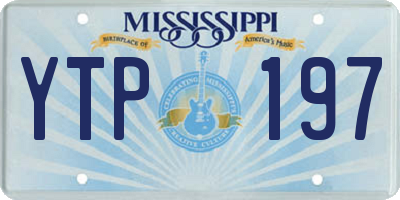 MS license plate YTP197