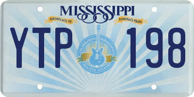 MS license plate YTP198