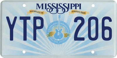 MS license plate YTP206