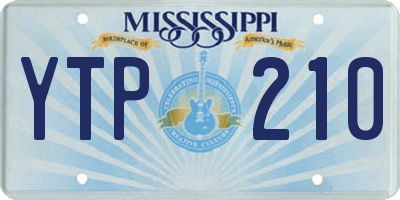 MS license plate YTP210