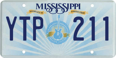 MS license plate YTP211