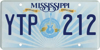 MS license plate YTP212