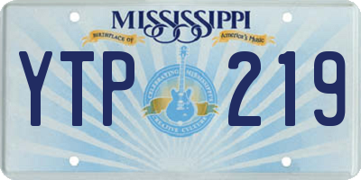 MS license plate YTP219