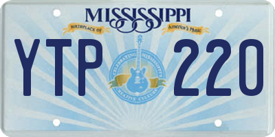 MS license plate YTP220
