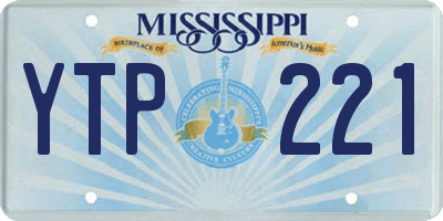MS license plate YTP221