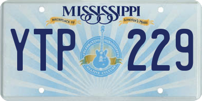 MS license plate YTP229