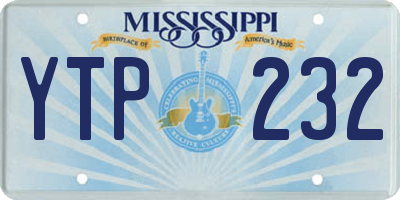 MS license plate YTP232