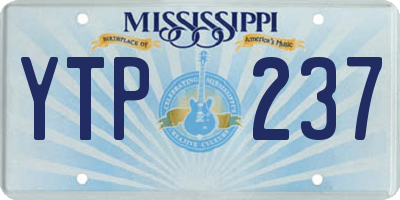 MS license plate YTP237
