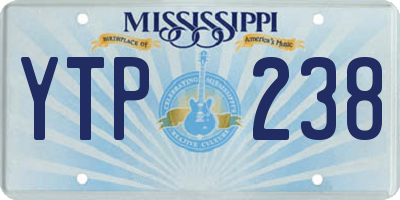MS license plate YTP238