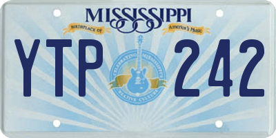 MS license plate YTP242