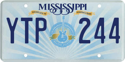 MS license plate YTP244
