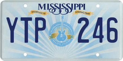 MS license plate YTP246