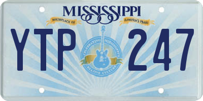 MS license plate YTP247