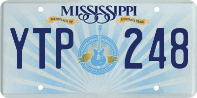 MS license plate YTP248