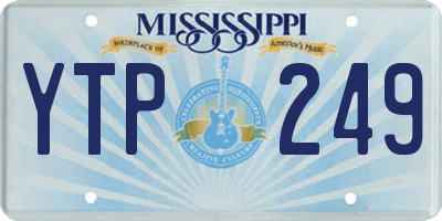 MS license plate YTP249