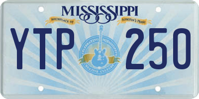 MS license plate YTP250