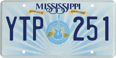 MS license plate YTP251