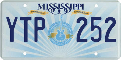 MS license plate YTP252